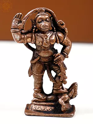 2" Small Copper Lord Hanuman Statue | Handmade