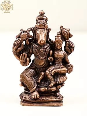 2" Small Varaha Avatara of Vishnu with Devi Lakshmi | Handmade