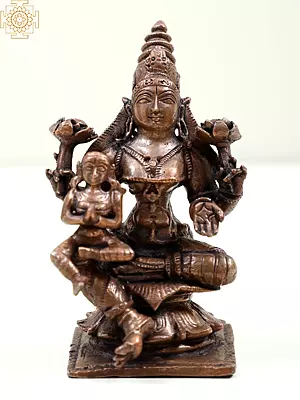 3" Small Copper Shree Santan Lakshmi Mata | Handmade