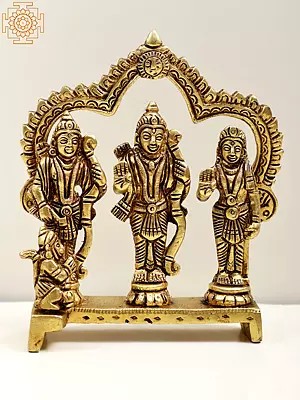 4" Small Rama Durbar In Brass | Handmade