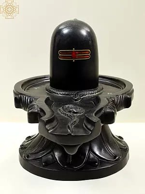 Black Marble Shiva Lingam | Handmade