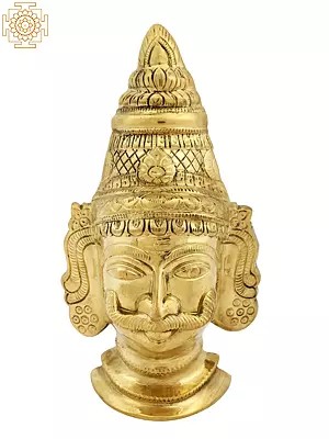 11" Brass Vinayakmoorti Face Mask