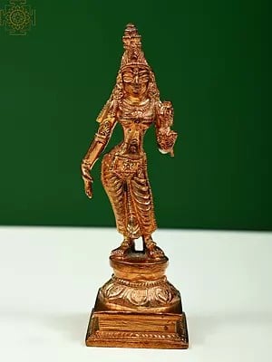 5" Small Standing Devi Uma on Pedestal | Devi Parvati