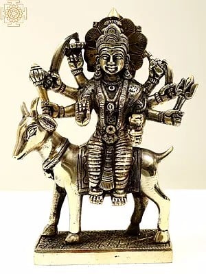 5" Small Brass Meldi Mata (Rare Goddesses of India)