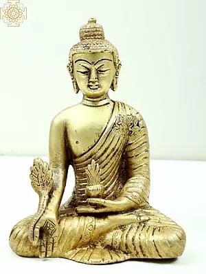 6" Small Brass The Medicine Buddha (Tibetan Buddhist)
