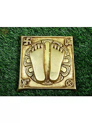 5" Brass Charan Paduka (The Holy Feet)