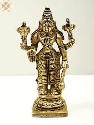 4" Small Standing Bhagwan Vishnu
