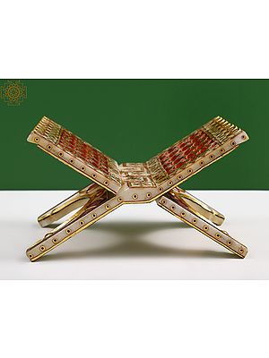 10" White Marble Rihal (Book Stand)