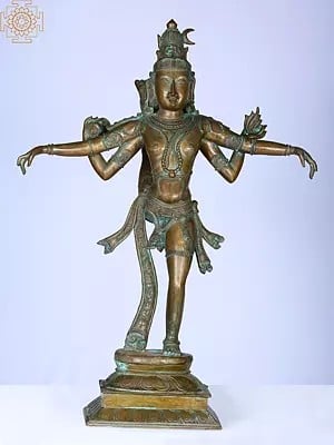 30" Shiva Tandava | Madhuchista Vidhana (Lost-Wax) | Panchaloha Bronze from Swamimalai