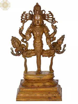 15" Tripada Murthy | Madhuchista Vidhana (Lost-Wax) | Panchaloha Bronze from Swamimalai