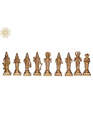 9" Navagraha (The Nine Planets) | Madhuchista Vidhana (Lost-Wax) | Panchaloha Bronze from Swamimalai