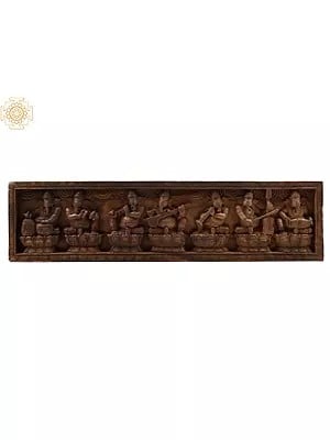 72" Large Wooden Musical Ganesha Panel