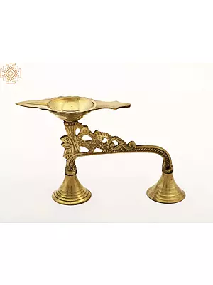 5" Brass Aarti Diya with Handle