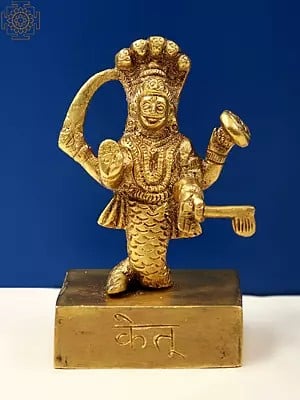 Handcrafted Brass Ketu Statue