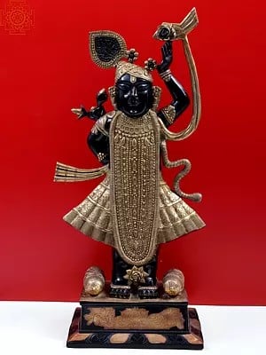 31" Brass Shri Krishna as Shrinath Ji