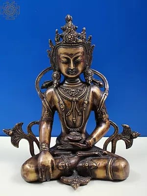 10" Crowned Buddha in Bhumisparsha Mudra
