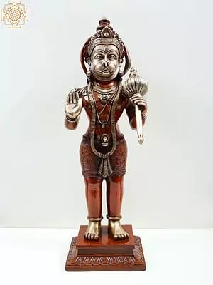 Blessing Lord Hanuman Brass Sculpture