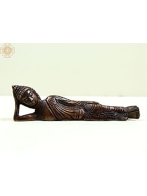4" Small Brass Relaxing Buddha
