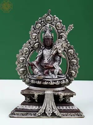 5" Small Copper Guru Padmasambhava Figurine from Nepal