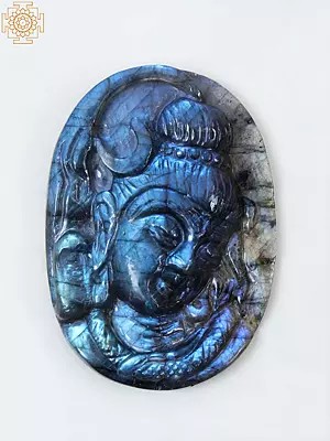 Superfine Shiva Labradorite Medallion (Can Be Cast Into a Pendant)