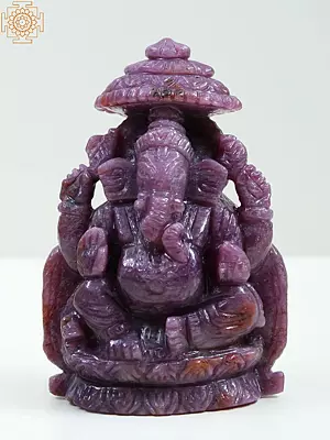 2" Lord Ganesha Ruby Statue
