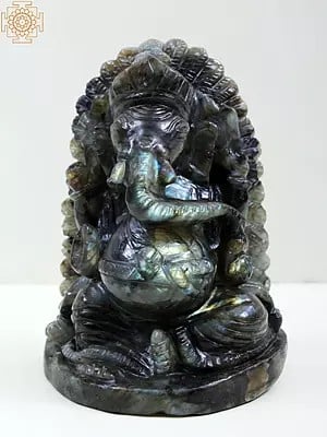 5" Lord Ganesha Made of Labradorite