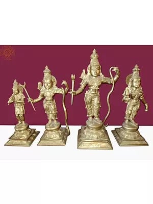 18'' Ram Darbar | Madhuchista Vidhana (Lost-Wax) | Panchaloha Bronze from Swamimalai