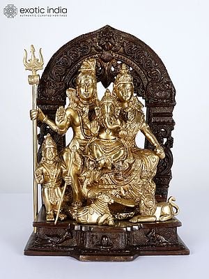 12" Brass Shiva Parivar