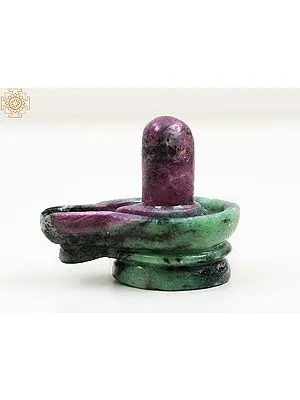 Small Ruby Zoisite Shiva Lingam Statue