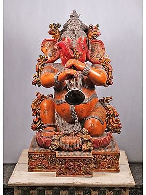 Buy Incredible Wooden Sculptures of Lord Ganesha Only at Exotic India