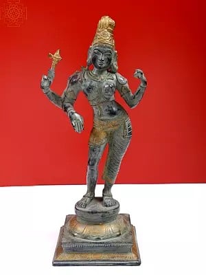 15" Ardhanarishvara (Shiva-Shakti) In Brass | Handmade | Made In India