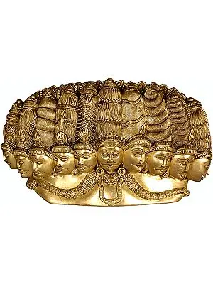 10" A Peep into Ravana's Mind In Brass | Handmade | Made In India
