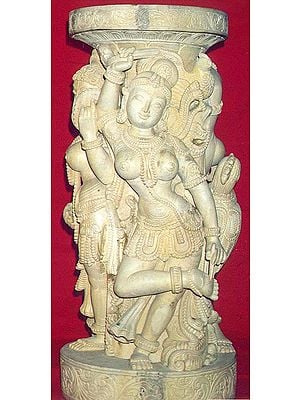 Apsaras on Column Piece