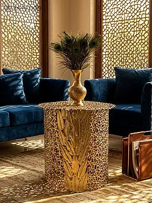 21" Designer Decorative Brass Table