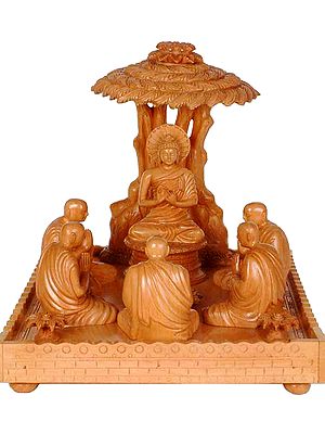 Buddha Preaching to His First Five Disciples