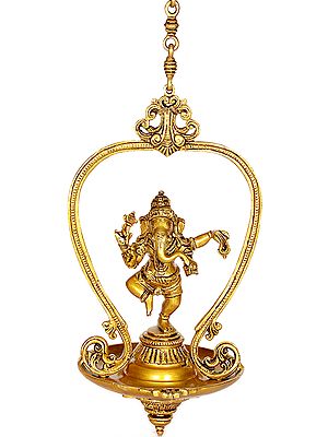 Dancing Ganesha Wall Hanging Lamp