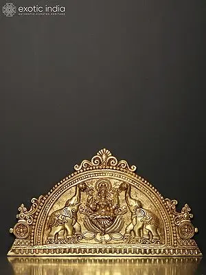 21" Brass Goddess Gajalakshmi Wall Hanging Statue