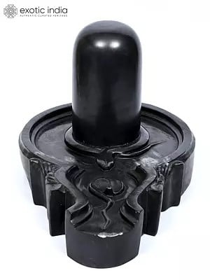 21" Shiva Linga - A Form Of Shiva Shakti | Black Marble Shivling