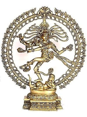 20" Nataraja Brass Statue - The Cosmic Dancer| Handmade | Made in India