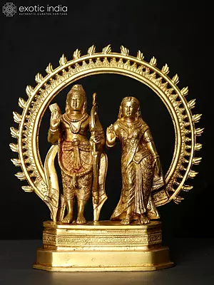 Siya-Rama Brass Statue | Lord Ram and Goddess Sita Idol