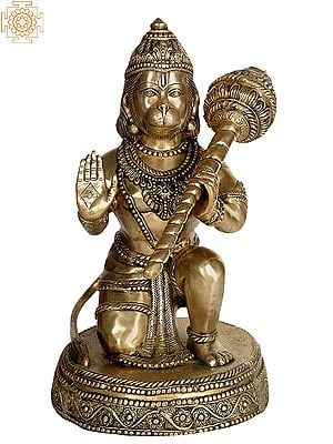 26" Lord Hanuman | Brass Statue | Handmade | Made In India
