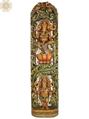 Two Ganeshas One Panel