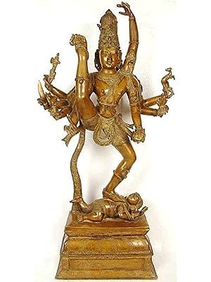 39" Lord Shiva: The Natesh In Brass | Handmade | Made In India