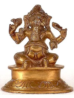 Four Armed Seated Ganesha