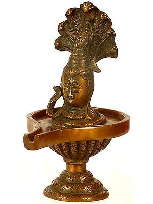 10" Lord Shiva Enshrined as Linga In Brass | Handmade | Made In India