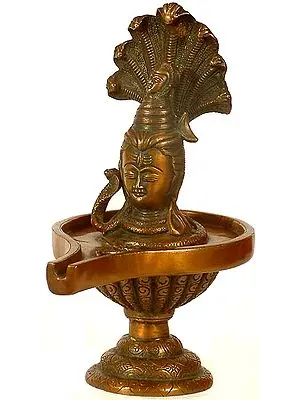 10" Shiva Linga Brass Idol | Handcrafted Indian Religious Statue