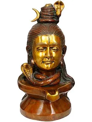20" Mukha Linga In Brass | Handmade | Made In India