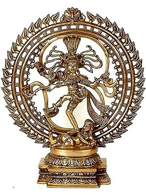19" Nataraja in Om In Brass | Handmade | Made In India