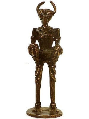 5" Gana of Shiva Statue in Brass | Handmade | Made in India