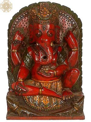 Idol of Bala Ganapathi Wooden Statue